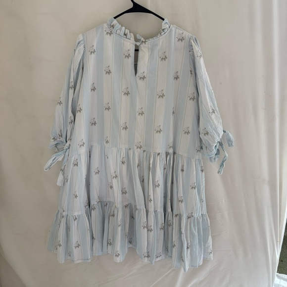 Lillou Dream Collection Richmond Blue&White Floral Mini Dress Size XL - Picture 5 of 8